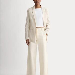 Everlane Cream Wide-Leg Utility Pant